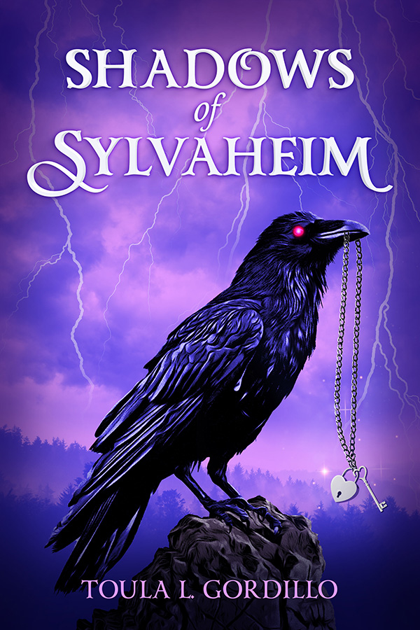 A crow with a silver locket in his beak