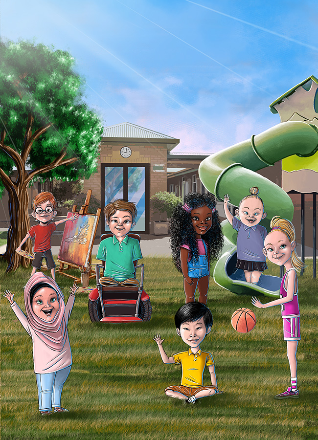 Children in a school playground
