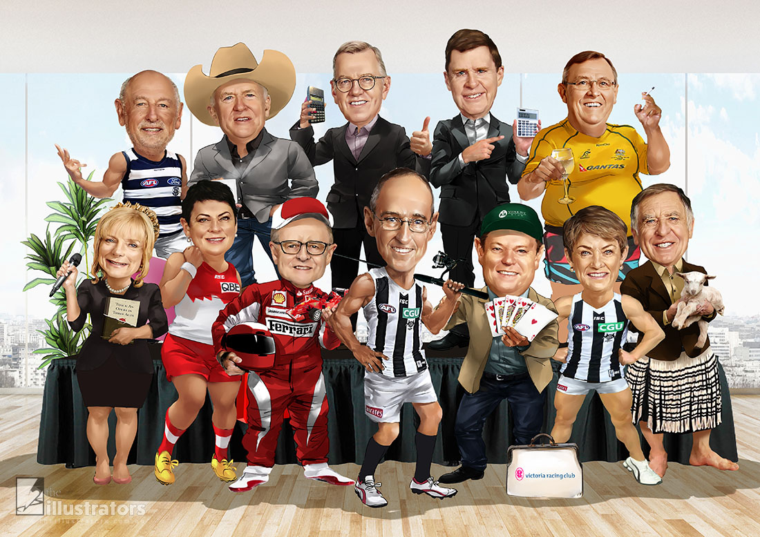 Lendlease team caricature