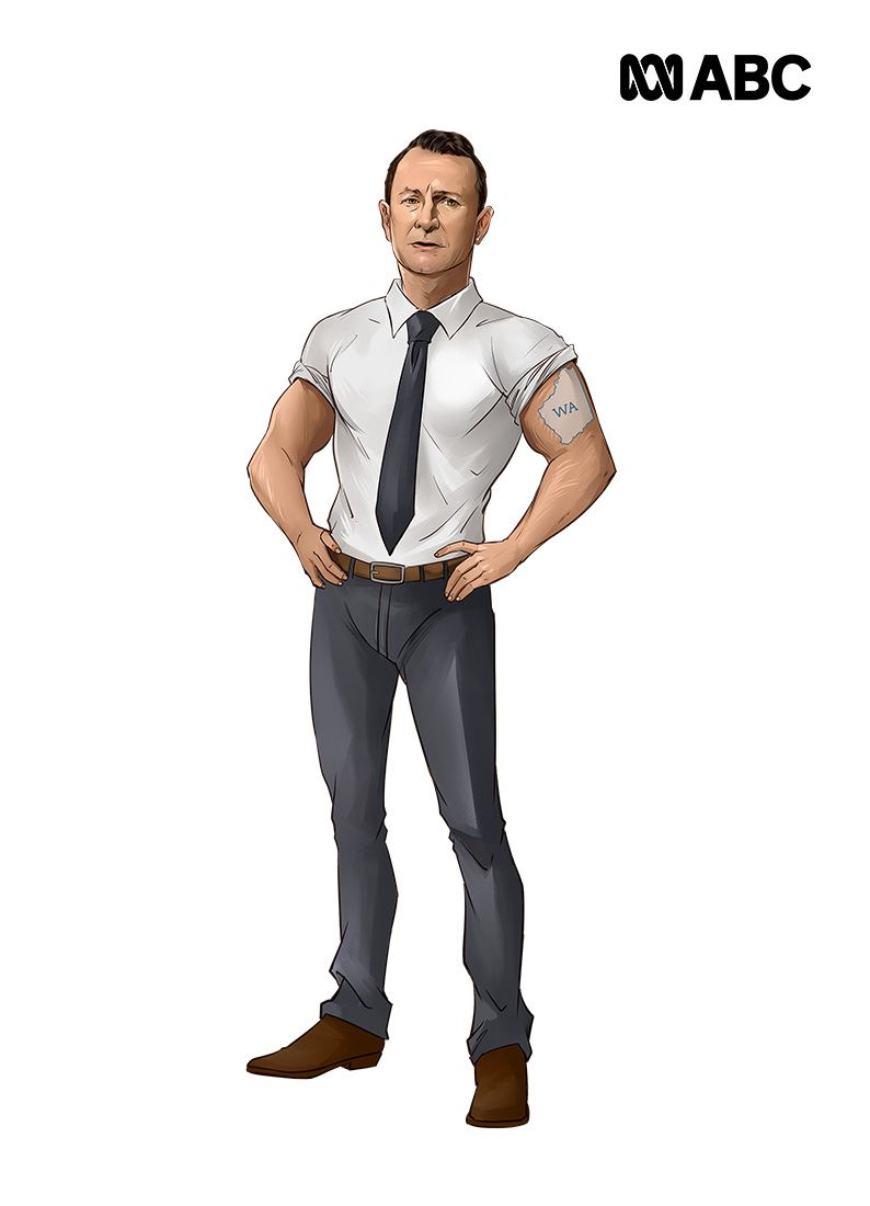 Mark McGowan cartoon character