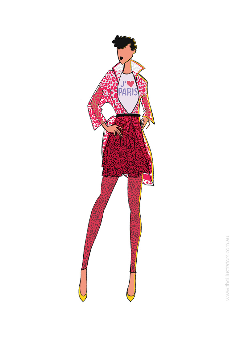 Dior Fashion illustration Fall 21 collection