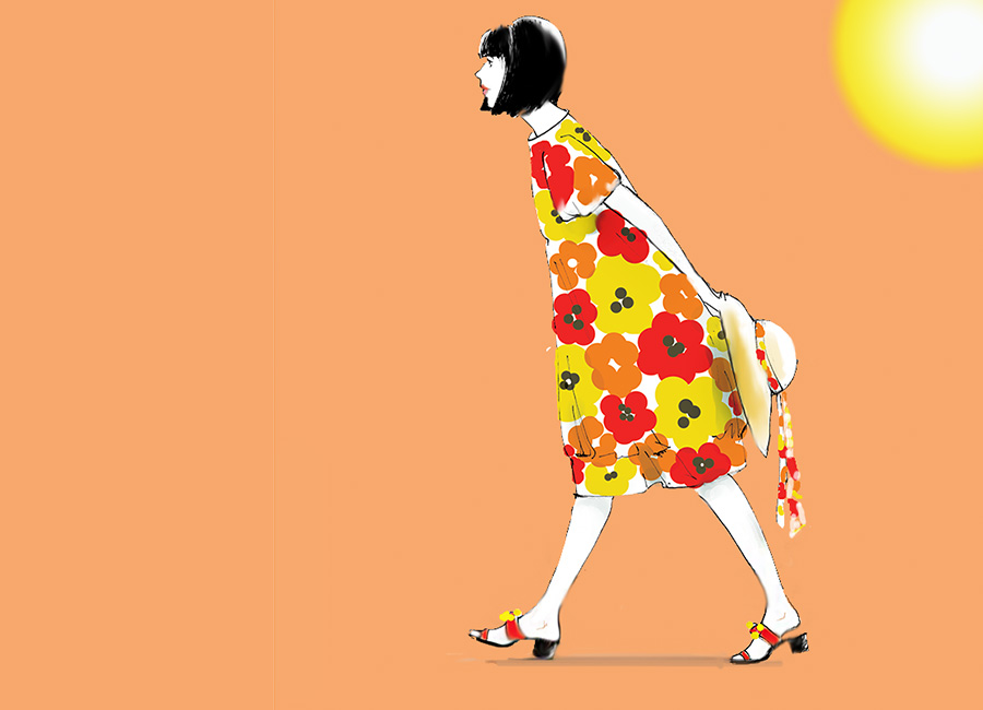 Fashion colourful dress design