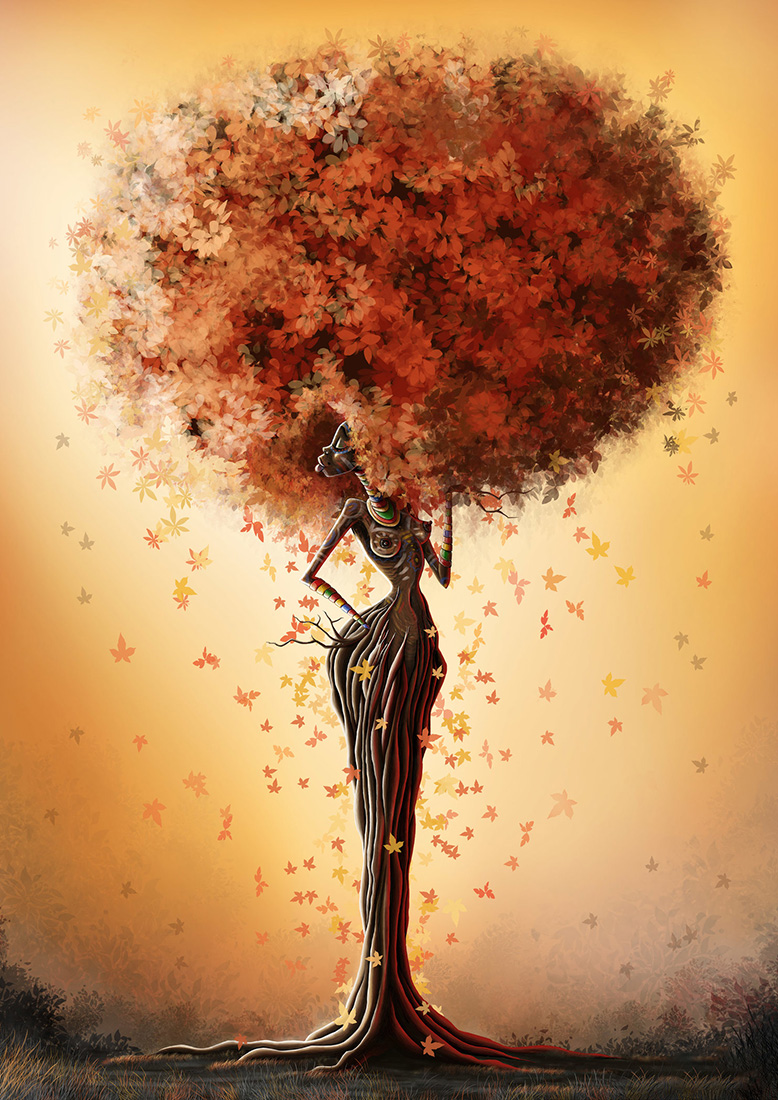 Fine art portrait of a woman tree