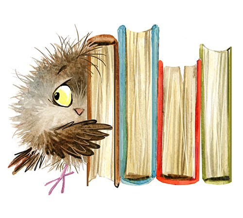 Bookworm reading a book